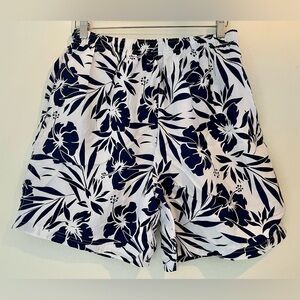 Islander Navy and White Floral Men's Shorts